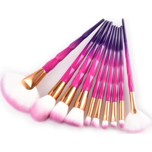 Pink Makeup Brushes Set Synthetic Powder Makeup Foundation Highlighter Beauty Applicator Eyeshadow Brow Brush Unicorn Kwasten