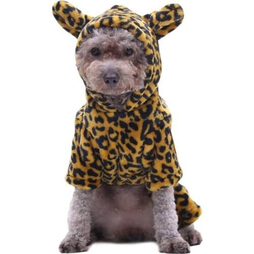 Pet Clothes Halloween Winter Warm Dog Hoodies Funny Pet Cosplay Costume Jacket Dress Up Clothing for Small Dogs