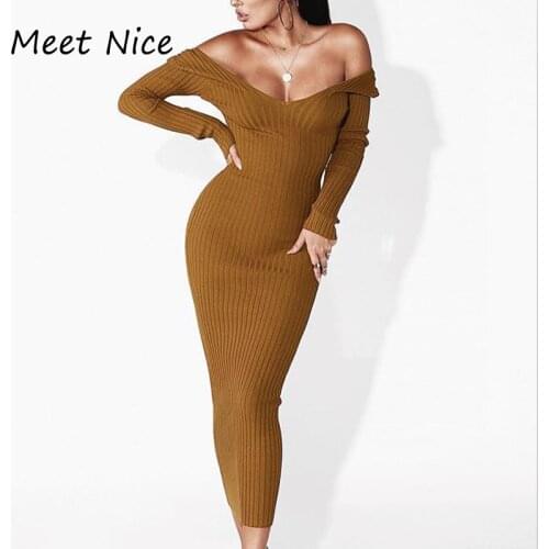 Autumn Sexy Bodycon Pencil Dress Women Cotton Red Black White Midi Dresses Nightclub Celebrity Evening Party Dress