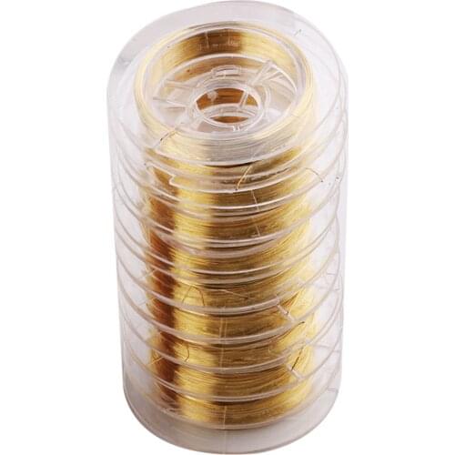 10 Pack Copper Wire Artistic Craft Wire For Nail Art Decorations Accessor Nail Art Ultra-Fine Crossing Line Concave Shape Line