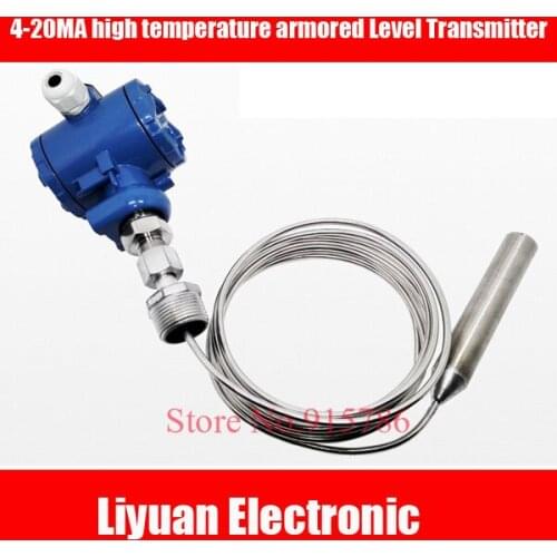 304 stainless steel sheathed high temperature input type level transmitter / 4-20MA pH level sensor / tank water level sensor