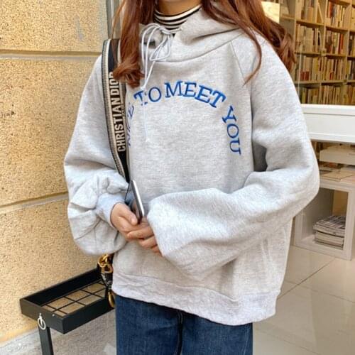 Women Hoodie Harajuku clothing Sweatshirt Loose Street Hoodies para clothes vintage color tops embroidery Hip Hop thrasher hoody