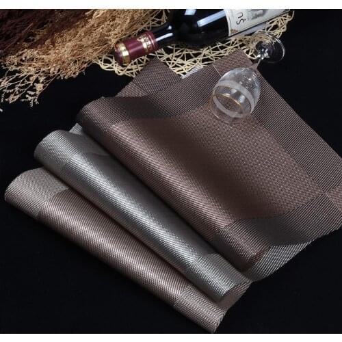 10 4 Pcs/lot Placemat fashion pvc dining table mat disc pads bowl pad coasters waterproof table cloth pad slip-resistant pad