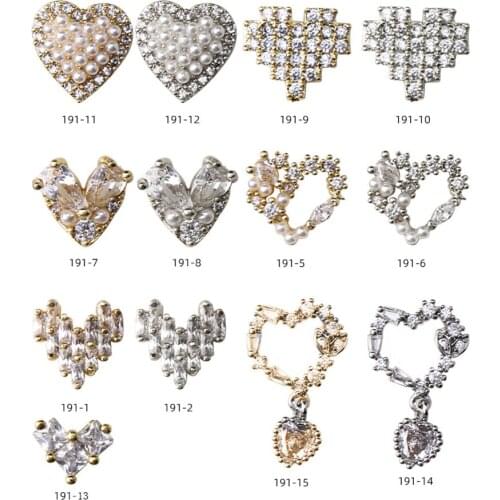 10PCS Valentine Love Shiny 2021 New Nail Art Decoration Diamond Metal Alloy Diamond Jewelry Not Fade Nail Zircon