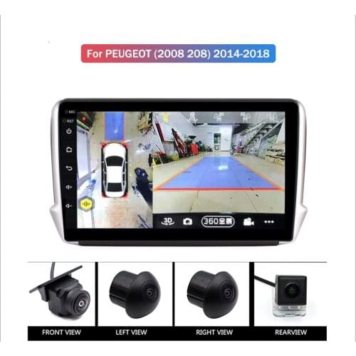 360 panoramic birds-eye view systemfor Peugeot 208 2008 14-18 year Car Radio Multimedia Video Player combined into one