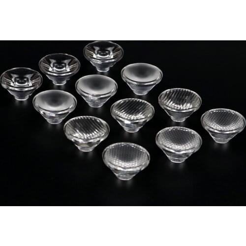 5pcs 20MM 5/10/15/30/45/60/90/120 Degrees Optical PMMA LED Lens Reflector Collimator for 1W 3W 5W LED Diode Chip Light Lamp Bulb