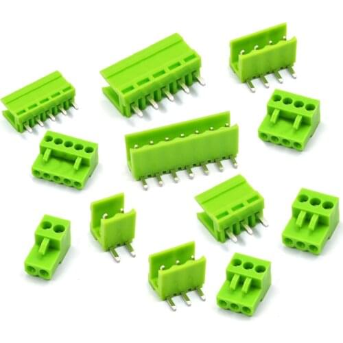 5set/sets HT3.96mm connector 2P 3P 4P 5P 6P 7P 8P straight foot / curved pin connector plug + terminal block