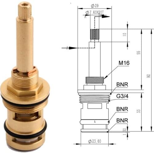 89mm concealed water diversion spool for home use water tap 100% copper faucet parts