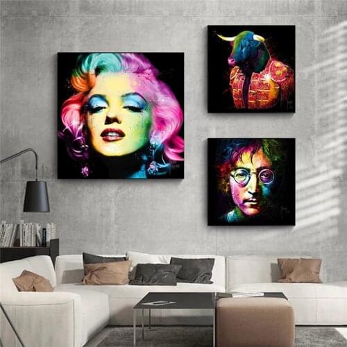 Abstract Painting Wall Art Canvas Colorful Watercolor Patrice Marylin Murciano Posters and Prints Wall Pictures for Living Room