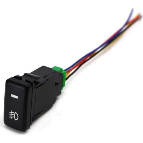 AU04 -Auto Retrofit Switch Waterproof Toggle Switch Fog Lamp Switch With 4 Line For Toyota Lexus White Light
