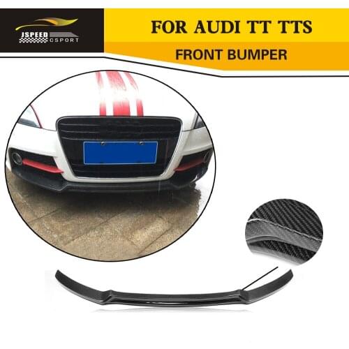 Car-Styling Carbon fiber Auto Racing Front Lip Splitter for Audi TT Coupe 2013-2014 TTS 2008-2013