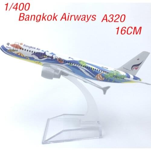 Bangkok Airways 1/400 Scale 16cm Bangkok Air Diecast Airplane Model Alloy Static Display Collection Mini Toys Boys Gift