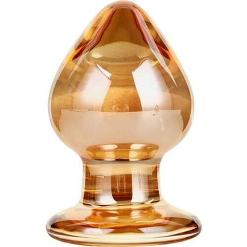 Big Glass Butt Plug Dildo Large Anal Beads Ass G-Spot Stimulator Massager Crystal Sex Toy Female Masturbation Sex Product