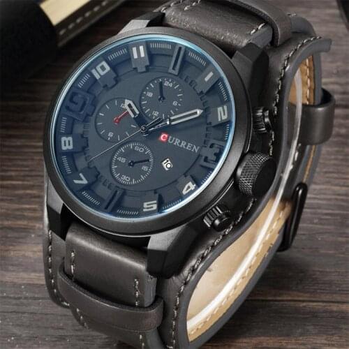 CURREN Watch Man Top Brand Luxury Date Fashion Male Clock Leather Sport Military Men Wristwatch Waterproof Dropshipping 8225