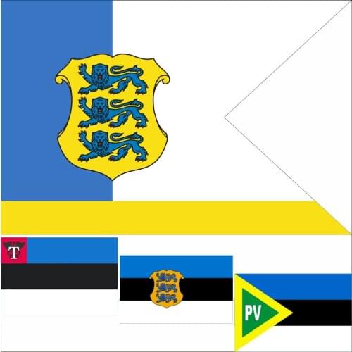 Estonia Military Government Flag OUTDOOR INDOOR BANNER ALBANIAN Arms 90x150cm National Banner Parade/Festival/3x5ft
