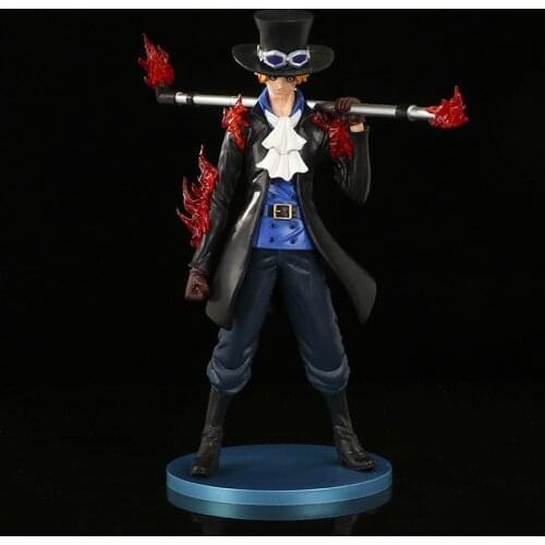 22.5CM Hand-made Anime Toy Peripheral Cartoon Burning Fruit Sabo Doll Toys Decoration Model Gift for Teenagers Youth