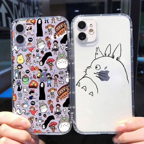 Classic Japan Anime Totoro Phone Case For iPhone 12 PRO XR 6S 6 8 7 Plus X XS MAX Silicone TPU cover for iPhone 11 pro MAX case