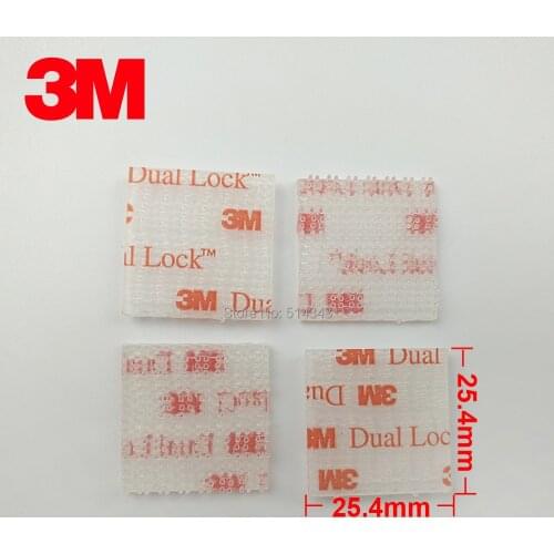 1in*1in 20pcs 3M SJ3560 Dual Lock Clear Mushroom Fastener adhesive tape Type 250 3M tape