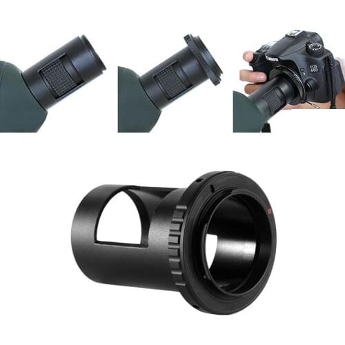 Spotting Scope Mount Sleeve Alloy T2 Adapter + M42 Brand SLR/DSLR Camera Adapter Ring for Spotting Scope Photography