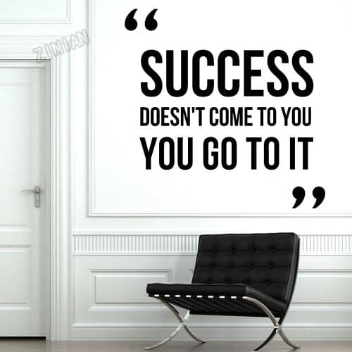 Creative Vinyl Wall Decal For Teen Room Motivation Quote Success Office Inspire Wall Stickers Art Wall Decals Decor Study Y105