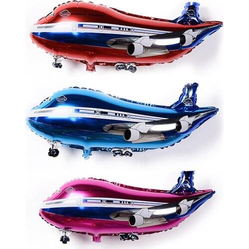 Cartoon Airplane Balloon Children Toy Aluminum Foil Balloon Birthday Party Decoration Airliner Shaped Balloon