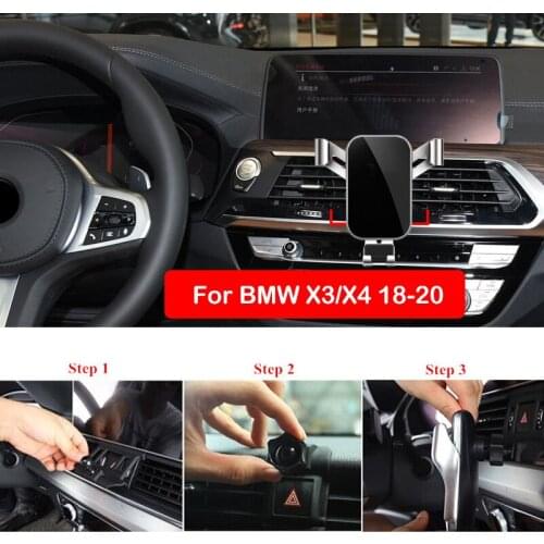 New Car Phone Holder Mobile Phone Holder Stand in Car No Magnetic GPS Mount Support For BMW X3/X4 18-20 Car Styling Accessories