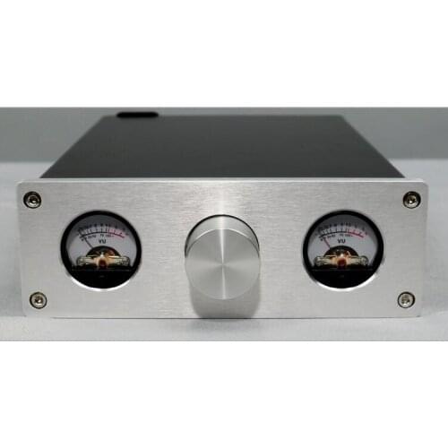 NEW 1706 black/silver preamp chassis Full Aluminum amplifier Enclosure/mini AMP case with vu meter