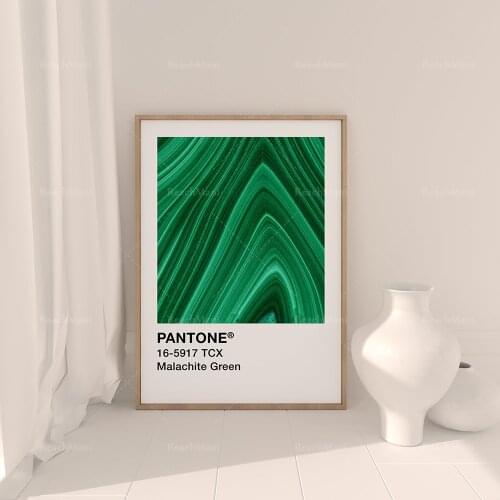 Pantone Poster Malachite Print | Crystal Print | Minimalist Art Wall | Green Decoration | Emerald Poster | Green Pantone Wall Ar