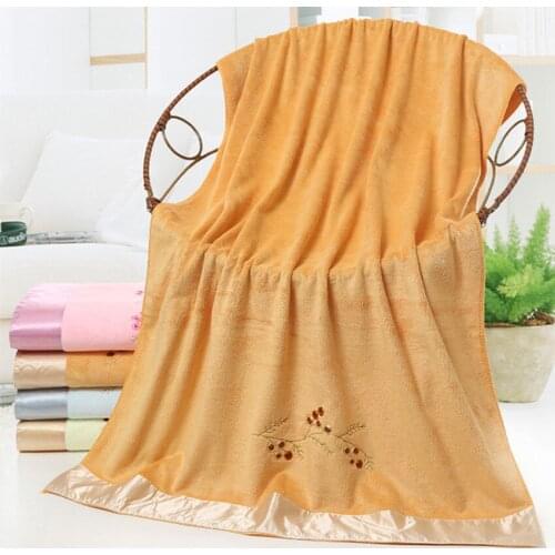 70*140CM Floral Print Microfiber Fabric Bathroom Towel Soft Solid Color Beach Towels Bath Towels for Adults Quick-Dry Toallas