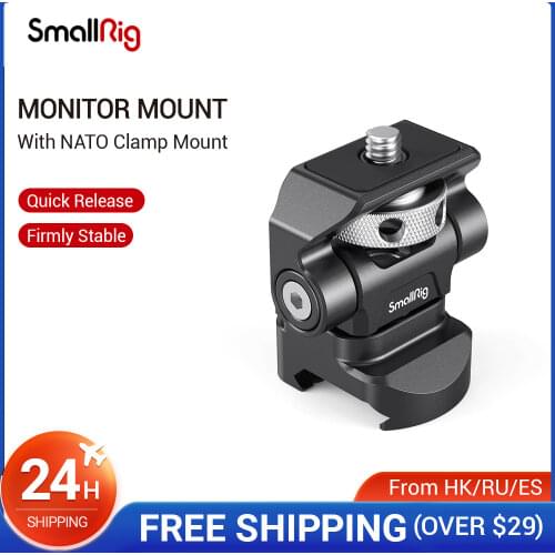 SmallRig Swivel and Tilt Adjustable Monitor Mount NATO Clamp Mount For SmallHD/Atomos/Blackmagic Monitor/Screen Holder-2906