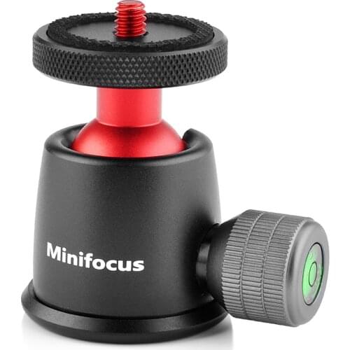 Professional Tripod Ball Head With 1/4 Screw Base Ballhead 360° Pan 90° Tilt for DSLR Monopods Camera Slider Track Dolly Slider