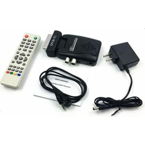 QS610 DVB-T DVB-T2 TV Tuner Receiver DVB T/T2 1080P HD Digital Scart Terrestrial Satellite TV Receiver w/ Remote DVBT2 MPEG4