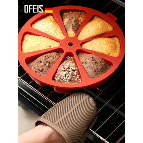 OFEIS 8 DIY Cake Baking Mold Silicone Triangle Cake Silicone Mold Oven Microwave Oven Available Tools Baking Accessories
