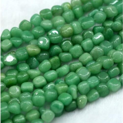 Discount Wholesale Natural Genuine Green Aventurine Jade Nugget Loose Beads Free Form Beads 3-12mm Fit Jewelry 15" 03888