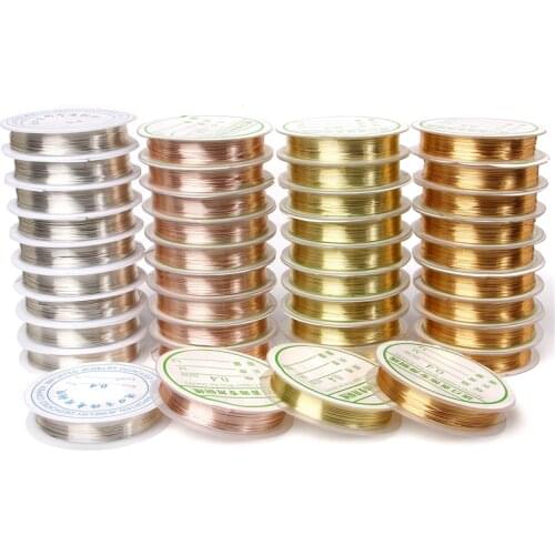 2-10 M/Roll Special Copper Wire For DIY Jewelry Accessory 0.4/0.6/0.8 MM Colorful Sturdy String Thread Beads Findings Bracelets
