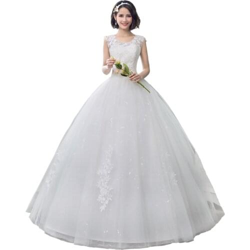 Wedding Dress Plus Size Ball Gowns Lace Up Embroidery Wedding Dresses Bride Married Rincess Dream Dress