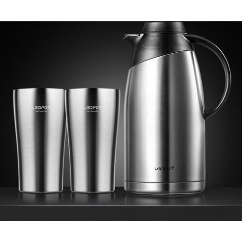 Thermos Thermal Jugs Double Wall Jug Thermoses Household Jug Stainless Steel Vacuum Flask Insulated Hot Cold Tea Water Bottle