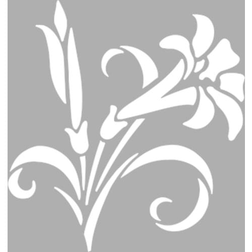 Sand Lily Stencil Design, Painting Template 30x30 Cm, Walls, Tiles, furniture For Easy and Practical Pattern Application