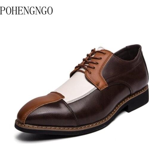 Fashion Spring Autumn Men Brogue shoes Bullock Men Dress Shoes Man Wedding Shoes Lace-up Mixed Color White/Blue Groom Shoes