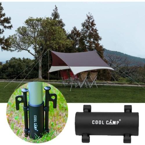 Solid Canopy Pole Holder Awning Rod Support Stand Camping Lock Pipe Support