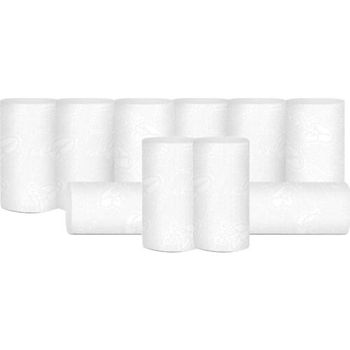 10 Rolls 138x138mm Home Household 4 Ply Bath Toilet Paper Tissue Napkin Kitchen Paper