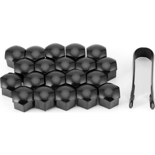 17mm 20pcs Wheel Lug Nut Center Cover Caps + Removal Tool For VW Golf Passat for Audi A1 A4 A3 Q5 Q7 2013-2015 8D0012244A