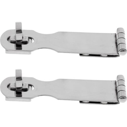 2 Pieces Safety Swivel Padlock Hasp & Staple Gate Shed Marine Boat Cabin Garden Door Lock 92mm