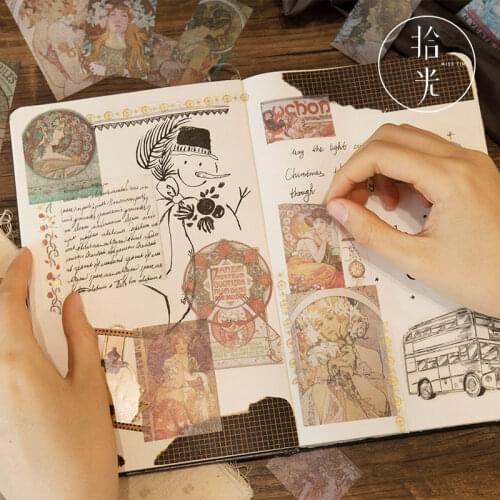 20packs/1lot Kawaii Stationery Stickers ins wind fresh retro Diary Decorative Mobile Stickers Scrapbooking DIY Craft Stickers