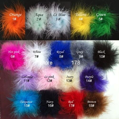 30pcs/50pcs/120pcs 3inch Marabou Feather Puff Marabou Feather Flower For DIY Headbands 18colors 30pcs can choose colors XFH329