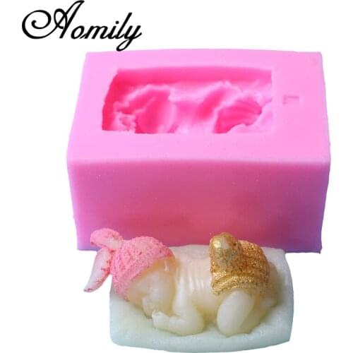 Aomily Sleeping Baby Shape Silicone Cake Molds Fondant Mold Chocolate Pastry Cake Mould Kitchen Baking Mold Baking Accessories