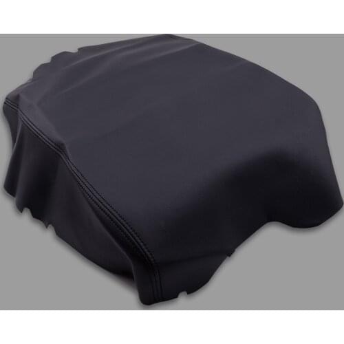 Black Thread Microfiber Leather Center Console Armrest Lid Cover fit for Toyota Tundra 2007-2013