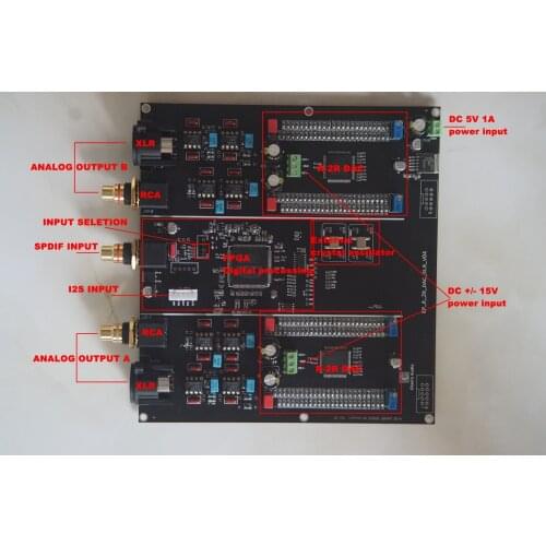 HIFI 24-bit FPGA digital processing discrete R-2R ladder resistor hifi audio decoder board