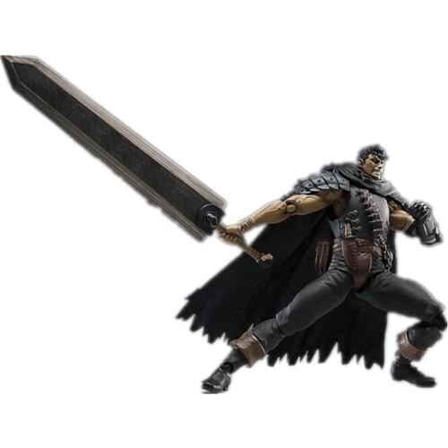 Anime Berserk Guts Assembly Change Face PVC Action Figure 359 Ver. Black Swordsman Baserk Model Toy Collect17cm