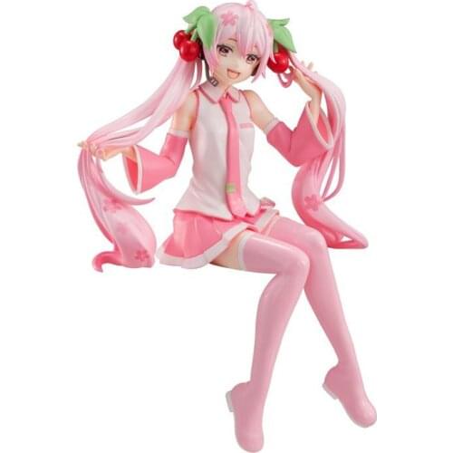Hatsune Original FuRyu Prize Figure Anime Action Figure Miku Sakura Noodle Stopper Ver. PVC Model Doll Toys Colletible Figurals